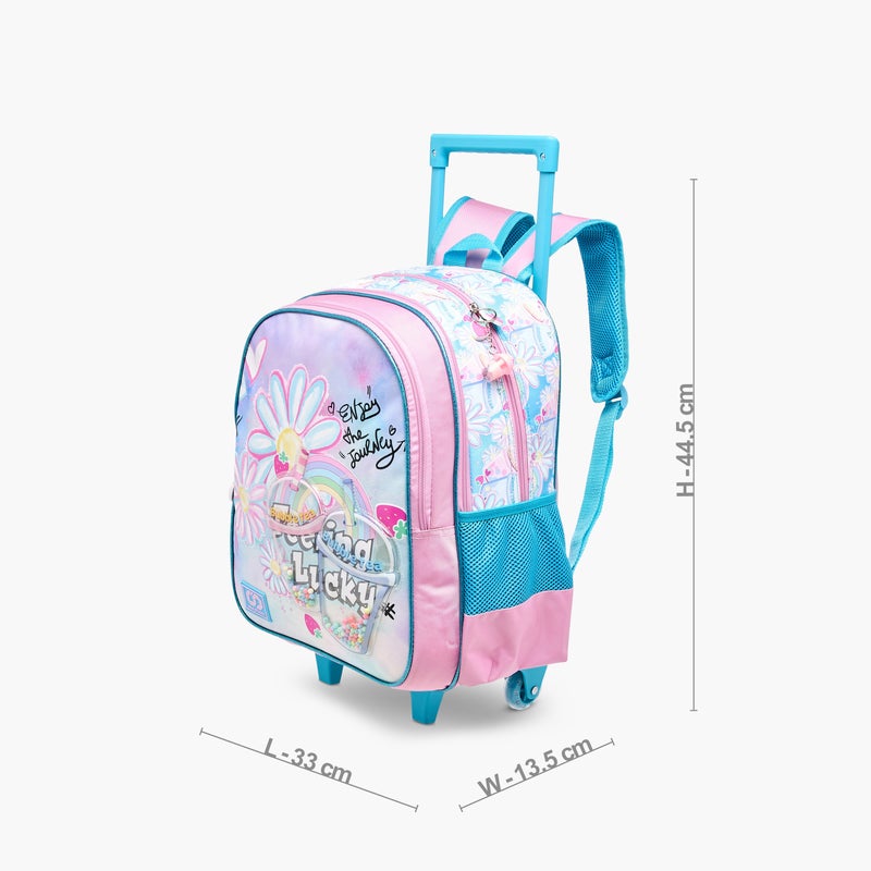 sami_studio 16 Inch Trolley-Enjoy The Journey - Juices-Collection-2 Cmprt With Zip- (Polyester ) Multicolor \ 33X13.5X44.5 - Image 2